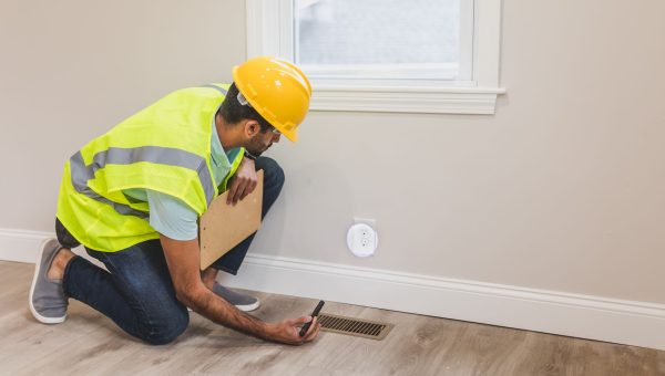 Diagnostiqueur immobilier en intervention dans un logement