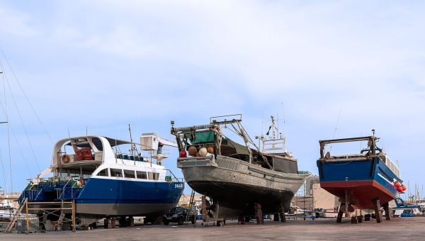 Chantier naval de réparation, lieu du repérage amiante en milieu maritime