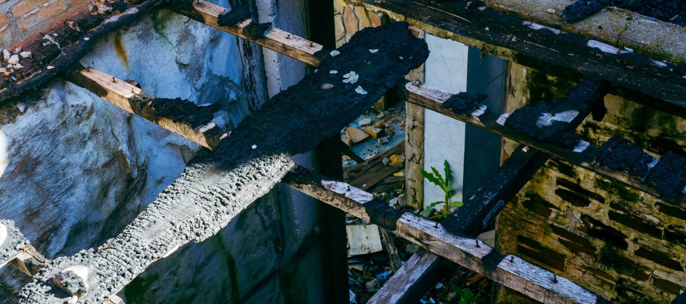 Charpente ancienne en bois, support d'un état parasitaire
